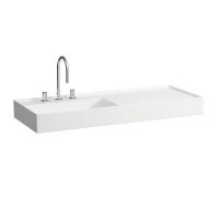 Раковина Laufen Kartell 120х46х12 см 3 отверстия полка справа белая 8.1333.2.000.108.1