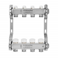 Комплект коллекторов Hoobs из нержавеющей стали с термостатическими клапанами 1 x 3/4 6 выходов HB-INCTK-805506