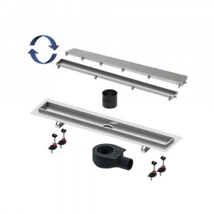 Комплект дренажного канала TECElinus 2 в 1 с основой для плитки tile и steel 700 мм 15103079