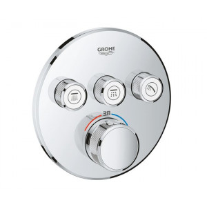 Термостат встраиваемый Grohe Grohtherm SmartControl для 3 потребителей внешняя часть 29121000 Термостат встраиваемый Grohe Grohtherm SmartControl для 3 потребителей внешняя часть 29121000