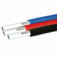 Труба металлополимерная Henco Standard PEXc-AL-PEXc 16х2 мм в красной гофре бухта 100 м HE 100-016MR