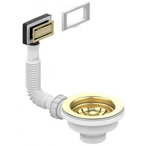 Выпуск для мойки Alveus 114 Gold new с рамкой и заглушкой гофра 1144841 Выпуск для мойки Alveus 114 Gold new с рамкой и заглушкой гофра 1144841