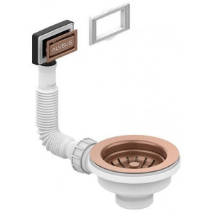 Выпуск для мойки Alveus 114 Copper new с рамкой и заглушкой гофра 1144842 Выпуск для мойки Alveus 114 Copper new с рамкой и заглушкой гофра 1144842