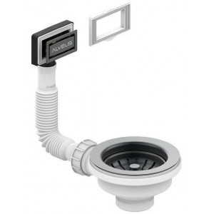 Выпуск для мойки Alveus 114 Anthracite new с рамкой и заглушкой гофра 1144843 Выпуск для мойки Alveus 114 Anthracite new с рамкой и заглушкой гофра 1144843