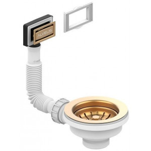 Выпуск для мойки Alveus 114 Bronze new с рамкой и заглушкой гофра 1144844 Выпуск для мойки Alveus 114 Bronze new с рамкой и заглушкой гофра 1144844