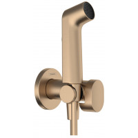 Комплект гигиенического душа hansgrohe Bidette со шлангом и держателем шлифованная бронза 29232140