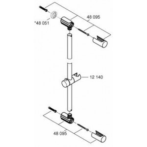 Комплект крепежей Grohe 48095000 Комплект крепежей Grohe 48095000