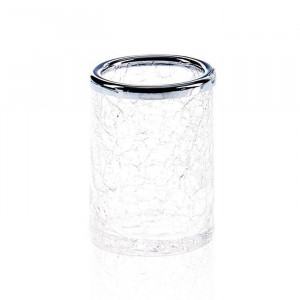 Стакан настольный Decor Walther Crack BER стекло хром 0933100 Стакан настольный Decor Walther Crack BER стекло хром 0933100