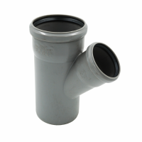 Тройник канализационный REHAU HT 110/75/45° серый 11206431003