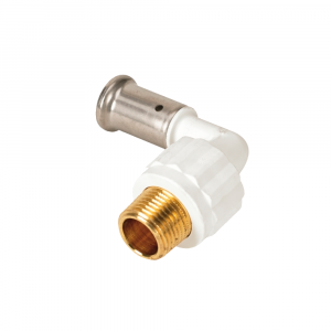 Угольник 90° пресс PVDF HENCO 26x3/4 НР белый 5PKW-2605 Угольник 90° пресс PVDF HENCO 26x3/4 НР белый 5PKW-2605