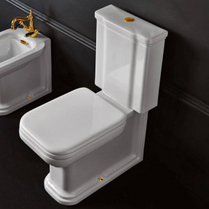 Унитаз-моноблок Kerasan Waldorf 68х40 см белый/золото 411701/418101/760391/750991 Унитаз-моноблок Kerasan Waldorf 68х40 см белый/золото 411701/418101/760391/750991