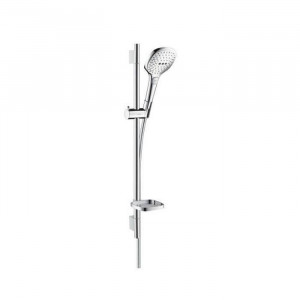 Душевой гарнитур Hansgrohe Raindance Select E 120 3jet со штангой 650 мм и шлангом 1600 мм хром/белый 26620400 Душевой гарнитур Hansgrohe Raindance Select E 120 3jet со штангой 650 мм и шлангом 1600 мм хром/белый 26620400