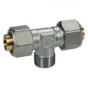 Тройник Giacomini R568MX 20x2 - 3/4 - 20x2 мм наружная резьба латунь R568MX061 Тройник Giacomini R568MX 20x2 - 3/4 - 20x2 мм наружная резьба латунь R568MX061