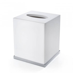Контейнер для бумажных салфеток настольный 3SC Mood Deluxe White 12х12х14 см белый матовый/хром MDW71ASL Контейнер для бумажных салфеток настольный 3SC Mood Deluxe White 12х12х14 см белый матовый/хром MDW71ASL
