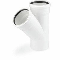 Тройник REHAU RAUPIANO Plus 45° 160/110 мм полипропилен 11240371001