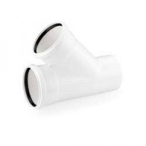 Тройник REHAU RAUPIANO Plus 45° 200/160 мм 11231171001 Тройник REHAU RAUPIANO Plus 45° 200/160 мм 11231171001