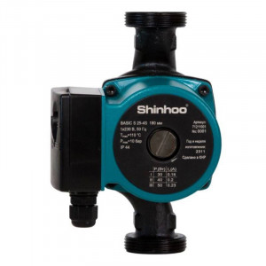 Насос циркуляционный Shinhoo BASIC S 25-6S 130 мм с гайками 71211007 Насос циркуляционный Shinhoo BASIC S 25-6S 130 мм с гайками 71211007