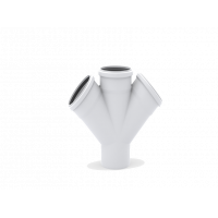 Крестовина одноплоскостная REHAU RAUPIANO PLUS 110x110x110 мм 45° 11249121