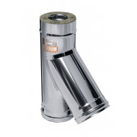 Тройник сэндвич 135° Ferrum AISI 430/0.8 мм + нерж. 130/200 мм Af4334