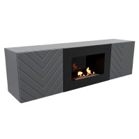 Тумба с биокамином Firelight BFP/P-1400V графит 1595748