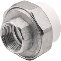 Муфта комбинированная разъемная THERMOLIGHT PP-R ВР 32х3/4 белая НС-1620524