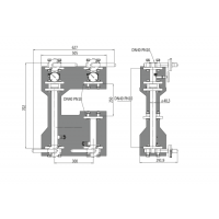 Насосная группа прямая фланцевая Huch EnTEC DN40 PN10 без насоса EFG40010