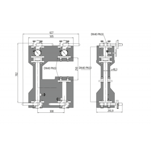 Насосная группа прямая фланцевая Huch EnTEC DN40 PN10 без насоса EFG40010 Насосная группа прямая фланцевая Huch EnTEC DN40 PN10 без насоса EFG40010