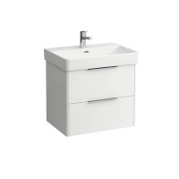 Тумба с раковиной подвесная Laufen Base 65x46.5 см 2 ящика белый матовый 8.1096.4.000.104.1/4.0229.2.110.260.1