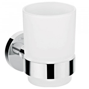Стакан для зубных щеток Hansgrohe Logis Universal подвесной хром/белый 41718000 Стакан для зубных щеток Hansgrohe Logis Universal подвесной хром/белый 41718000