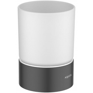 Стакан настольный Aquatek Лира матовый черный AQ4428MB