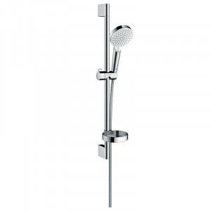 Душевой гарнитур Hansgrohe Crometta Vario 65 см с мыльницей белый/хром 26553400 Душевой гарнитур Hansgrohe Crometta Vario 65 см с мыльницей белый/хром 26553400