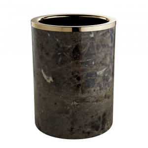 Ведро без крышки 3SC Palace Marmo D20 h25 см мрамор Emperador dark/золото 24к PA65AEMGD