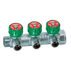 Коллектор регулирующий FAR 1х3/4 на 3 отвода FK 3822 134TP