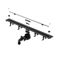 Дренажный канал Splendy Vario Drain 110х300-1200х150 мм черный матовый VD30512KYBM