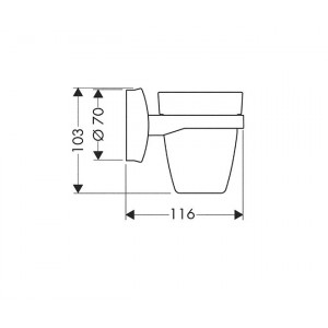 Стакан Hansgrohe Mondaro 41034000 Стакан Hansgrohe Mondaro 41034000