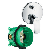 Комплект смеситель для ванны Hansgrohe Metris и скрытая часть iBox universal 31493000/01800180