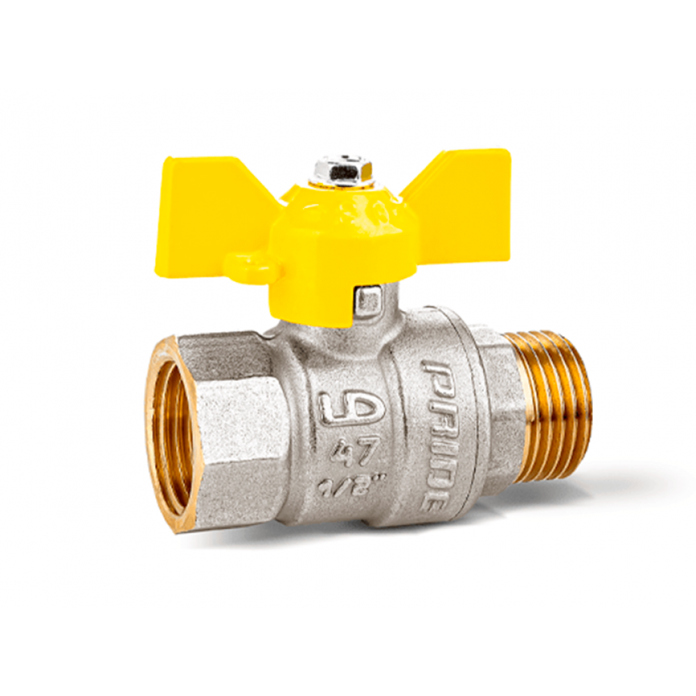 Кран шаровой для газа LD Pride 47.20.В-Н.Б GAS Ду 20 ВР-НР бабочка 47.20.В-Н.Б GAS