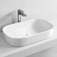 Раковина накладная Artceram Ghost 65х42 см без отверстия белая GHL002 01 00
