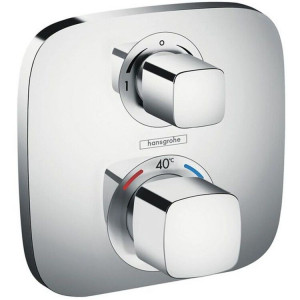Термостат Hansgrohe Ecostat E с запорным и переключающим вентилем скрытый монтаж хром 15708000 Термостат Hansgrohe Ecostat E с запорным и переключающим вентилем скрытый монтаж хром 15708000