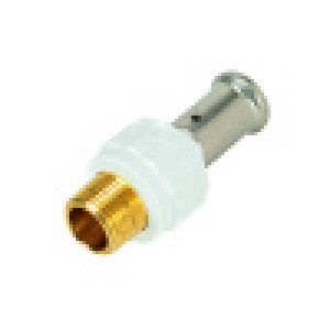 Муфта пресс PVDF Henco с наружной резьбой белая 20x1/2 HE 17PKW-2004 Муфта пресс PVDF Henco с наружной резьбой белая 20x1/2 HE 17PKW-2004