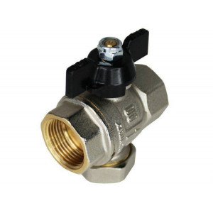 Кран шаровой с фильтром General Fittings 1 ВВ бабочка EV301010 Кран шаровой с фильтром General Fittings 1 ВВ бабочка EV301010