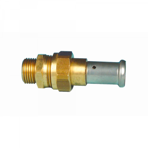 Муфта пресс латунная HENCO с плоским уплотнением 26х1 26P-2606 Муфта пресс латунная HENCO с плоским уплотнением 26х1 26P-2606