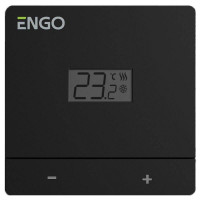Термостат ENGO Controls Easy комнатный накладной с дисплеем 230 В черный EASY-230B