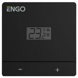 Термостат ENGO Controls Easy комнатный накладной с дисплеем 230 В черный EASY-230B Термостат ENGO Controls Easy комнатный накладной с дисплеем 230 В черный EASY-230B