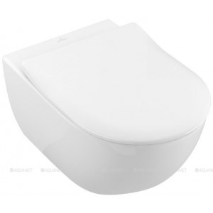 Унитаз подвесной Villeroy & Boch Subway 2.0 370x560 мм CeramicPlus с сиденьем 5614R2R1