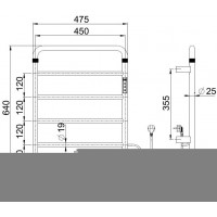 Полотенцесушитель  Allen Brau PRIORITY R 640x475 мм черный матовый 7.31000-31