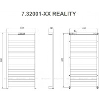Полотенцесушитель  Allen Brau Reality 900х472 мм никель 7.32001-BN