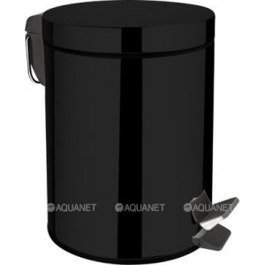 Ведро для мусора Aquanet 12 л черный матовый 8074MB Ведро для мусора Aquanet 12 л черный матовый 8074MB