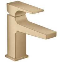 Смеситель для раковины Hansgrohe Metropol 100 однорычажный клапан Push-Open шлифованная бронза 32500140