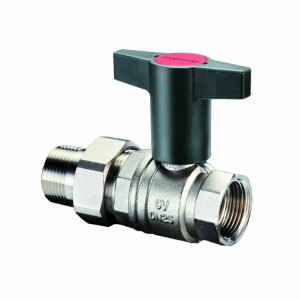 Кран шаровой Oventrop Optibal DN 25 1 НВ PN 16 с удлиненной ручкой ниппелем и накидной гайкой 1075708 Кран шаровой Oventrop Optibal DN 25 1 НВ PN 16 с удлиненной ручкой ниппелем и накидной гайкой 1075708